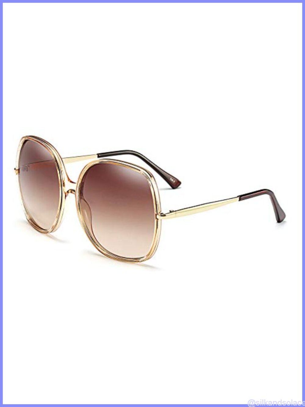 Oversized Square Sunglasses UV400 Gradient Lens Women Retro